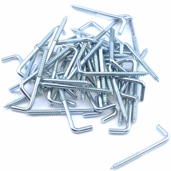 Galvanized Carbon Steel L Shaped Hook Screws