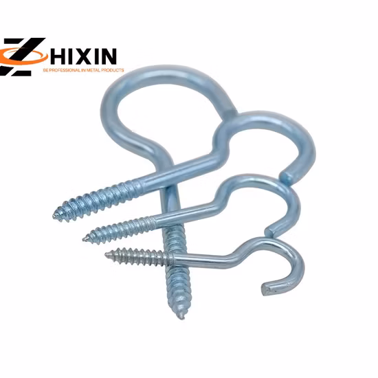 Good Quality Stainless Steel Carbon Steel L Shaped J Shaped Hanging Hook Screw for Open Eye Hook Screw