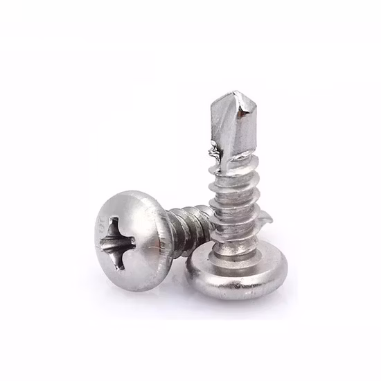 Round Head Cross Mechanical Screw with Flat Washer, Yellow Zinc Plated